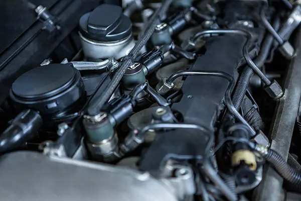 Close-up of a car engine