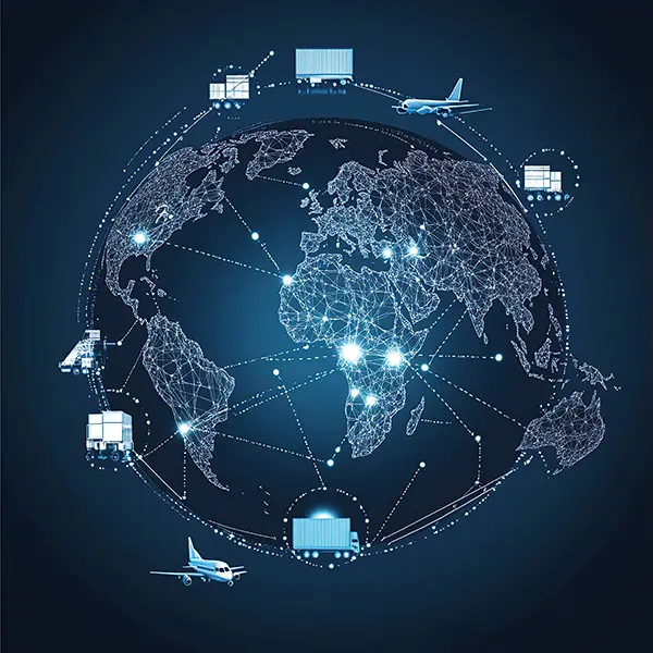 World map with planes words and airlines